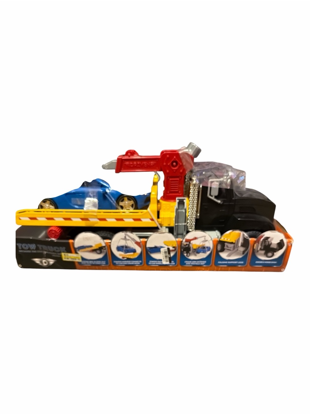 DRIVEN by Battat LARGE Flatbed Tow Truck Toy Set NIB - Picture 3 of 4